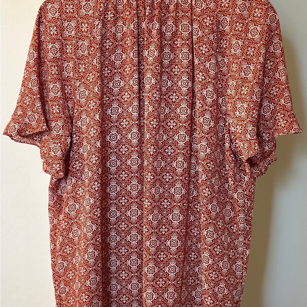 Liz Claiborne Rust and Cream Top - Picture 3 of 5